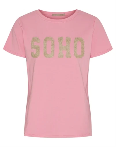 Marta Du Chateau - MDCHerdis T-shirt - Rose Barbie/Beige